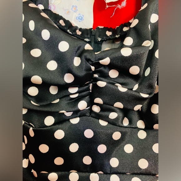 🎀TeezeMe pink and black polka dot dress bow back🎀 - Picture 5 of 12